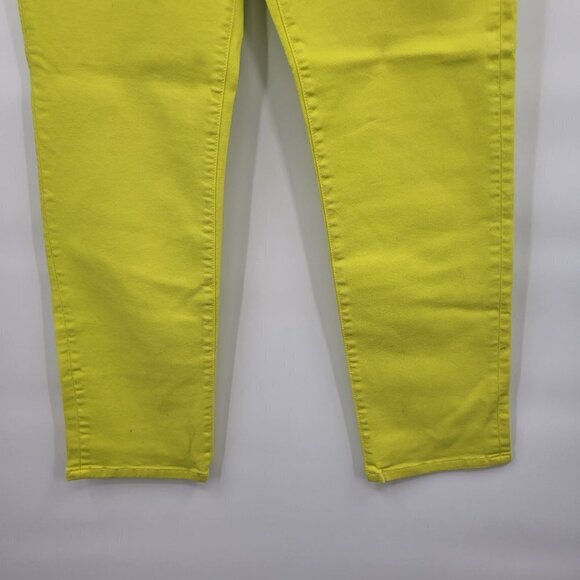 BLDWN Vintage Straight Leg Jeans High-Rise Slim Fit Ankle Denim 27 Women Yellow - Picture 4 of 16